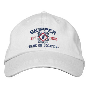 Seemonogramm u. mehr des personalisierten Kapitän Bestickte Kappe