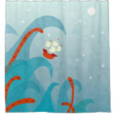 Seemonster Duschvorhang (Vorderseite)