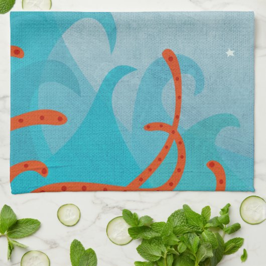 Seemonster Geschirrtuch (Gefaltet)