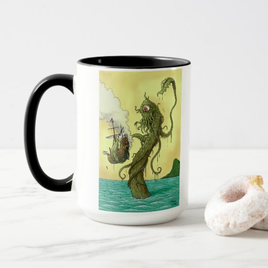 Seemonster-Kaffeetasse Tasse (Mit Donut)