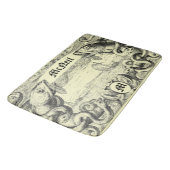 Seemonster Nautic Steampunk Cartouche Badematte (Schrägansicht)