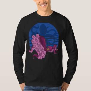 Seemonster Ocean Animal Lover Kraken Retro Octopu T-Shirt