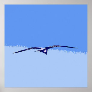 Seemöve im Flug Poster