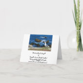 Seemöwe auf Strand, leere Anmerkungs-Karte Karte (Rückseite)
