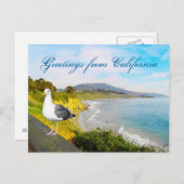 Seemöwe-Insel Postkarte (Vorne/Hinten)