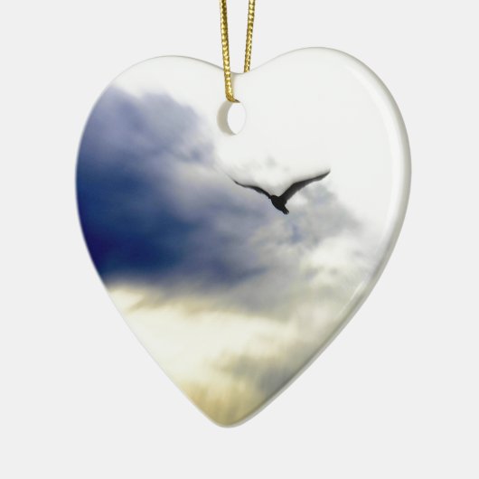 Seemöwe Keramik Ornament (Links)