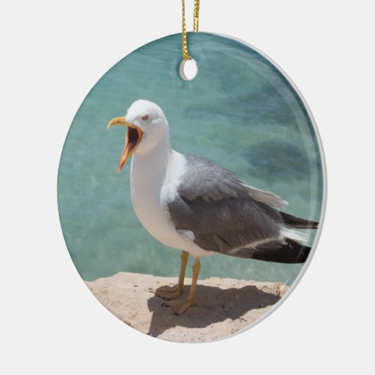 Seemöwe Keramikornament (Links)