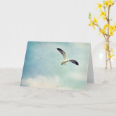Seemöwe-leere Gruß-Karte Karte (Gelbe Blume)