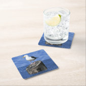 SEEMÖWE RECHTECKIGER PAPPUNTERSETZER (Vor Ort)