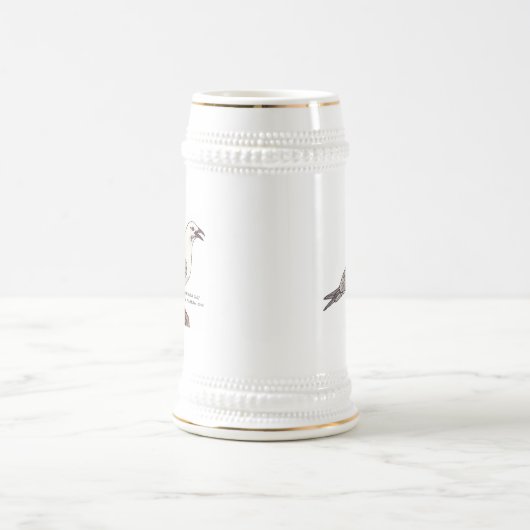 Seemöwe Stein Bierglas (Mittel)