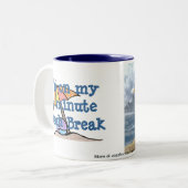 Seemöwe-Strand-Bruch-Tasse Zweifarbige Tasse (Vorderseite Links)