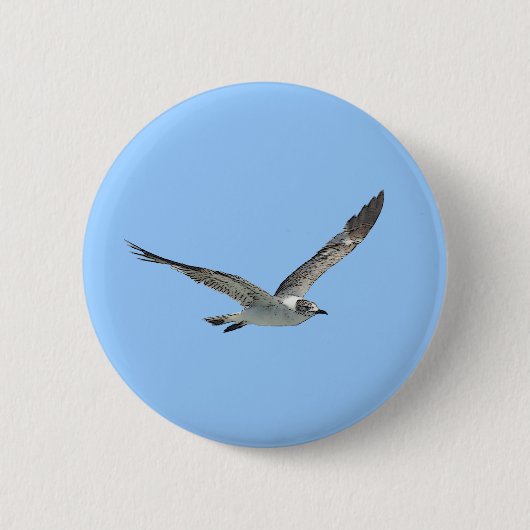 Seemöwe-Vogel Button (Vorderseite)