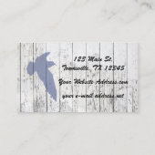 Seemöwe-Weiß gewaschener Zaun Visitenkarte (Rückseite)