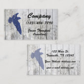 Seemöwe-Weiß gewaschener Zaun Visitenkarte (Vorne/Hinten)