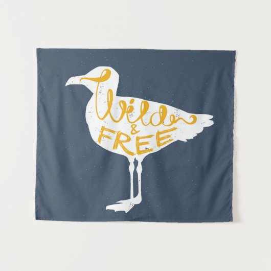 Seemöwe | wild und frei wandteppich (Vorderseite (Horizontal))