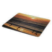 Seemöwen am Sonnenuntergang Schneidebrett (Ecke)