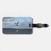 Seemöwen im Flug Gepäckanhänger (Rückseite horizontal)