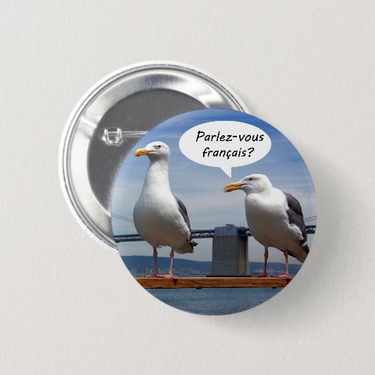Seemöwen sprechen französisch button (Vorne & Hinten)