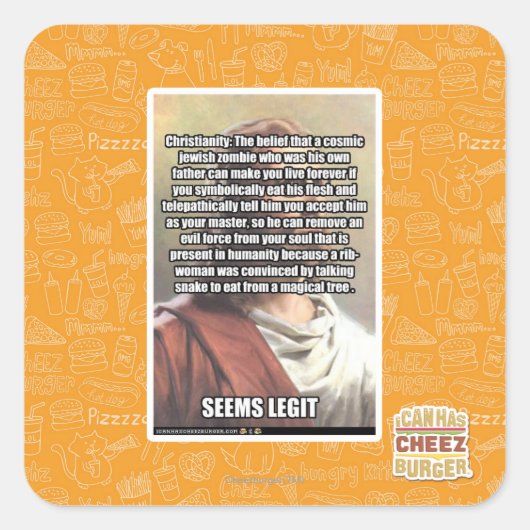 Seems Legit Quadratischer Aufkleber (Vorderseite)