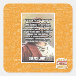 Seems Legit Quadratischer Aufkleber