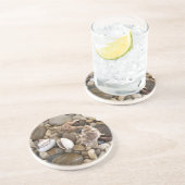 SeeMuschel-Hintergrund Sandstein Untersetzer (Seite)