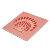 SeeMuschel - Koralle und Pfirsich Fliese (Seite)