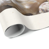 SeeMuschel-u. -Starfish-Hintergrund - Geschenkpapier (Rolleneckpunkt)