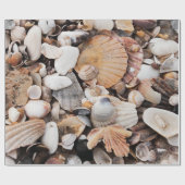 SeeMuschelentwurfs-Verpackungspapier Geschenkpapier (Flach)