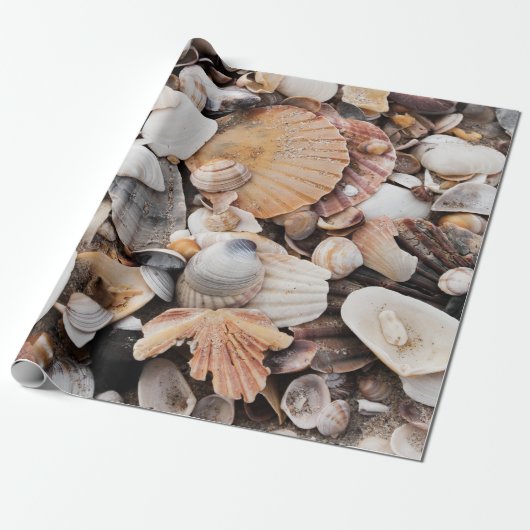 SeeMuschelentwurfs-Verpackungspapier Geschenkpapier (Ungerollt)