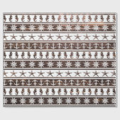 Seemuster auf Holz Geschenkpapier (Flach)