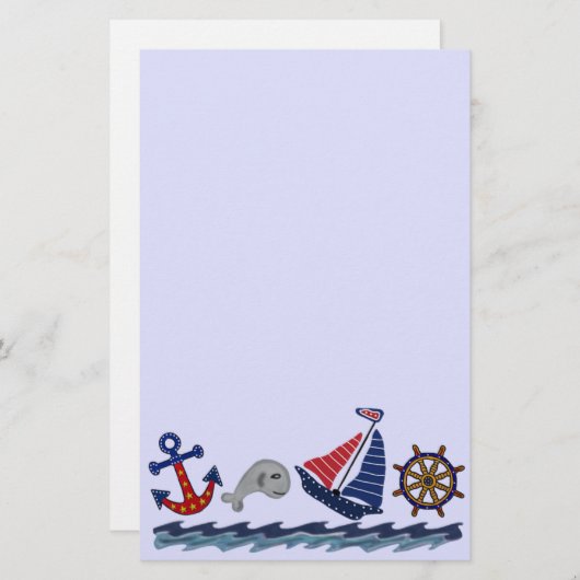 Seemuster Briefpapier (Vorne/Hinten)