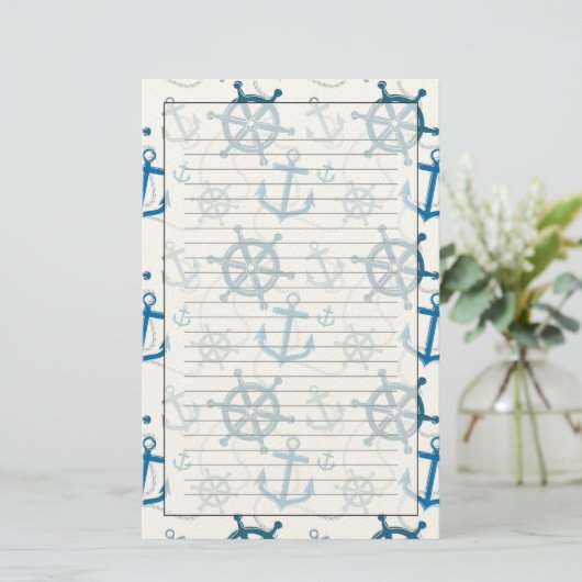 Seemuster Briefpapier (Stehend Vorderseite)