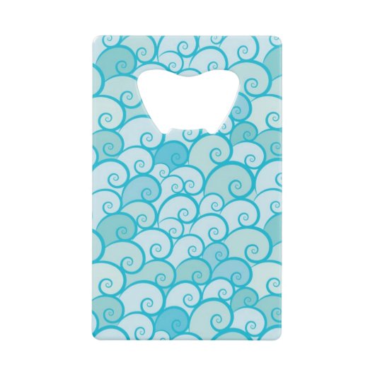 Seemuster Geldkarten Flaschenöffner (Vorderseite)