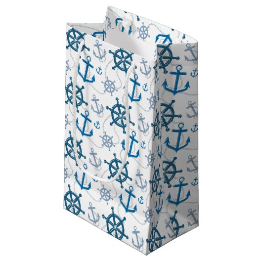 Seemuster Kleine Geschenktüte (Vorderseite Schrägansicht)