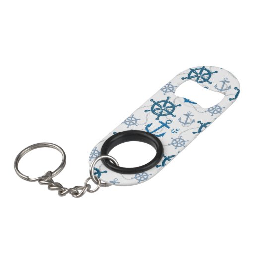 Seemuster Mini Flaschenöffner (Vorderseite Schrägansicht)