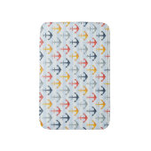 Seemuster mit Ankern Badematte (Vorderseite Vertikal)