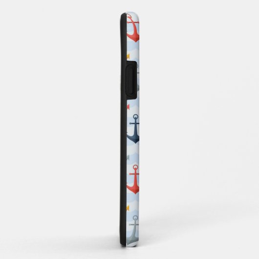 Seemuster mit Ankern Case-Mate iPhone Hülle (Hinten/Rechts)