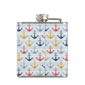 Seemuster mit Ankern Flachmann (Rückseite)