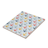 Seemuster mit Ankern Fliese (Seite)