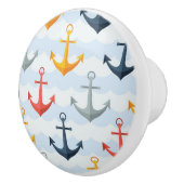 Seemuster mit Ankern Keramikknauf (Rechts)