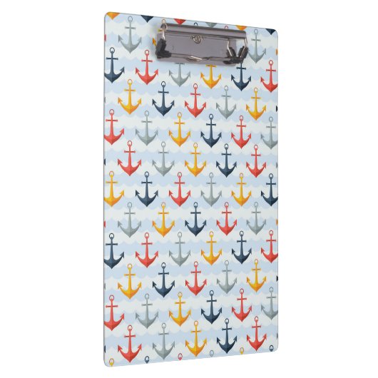 Seemuster mit Ankern Klemmbrett (Rechts)