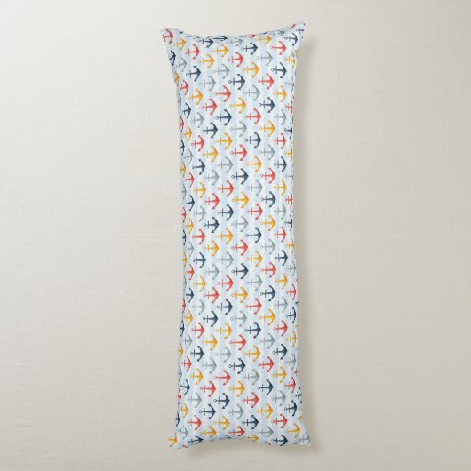 Seemuster mit Ankern Seitenschläferkissen (Rückseite (Vertikal))