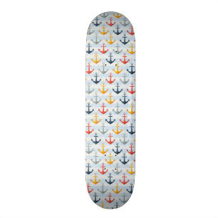 Seemuster mit Ankern Skateboard