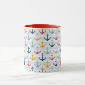 Seemuster mit Ankern Tasse (Zentrum)