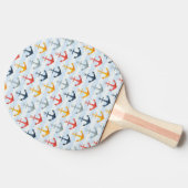 Seemuster mit Ankern Tischtennis Schläger (Seitenansicht)