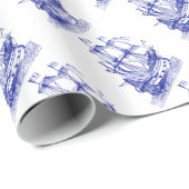 Seemuster-Packpapier Geschenkpapier (Rolleneckpunkt)