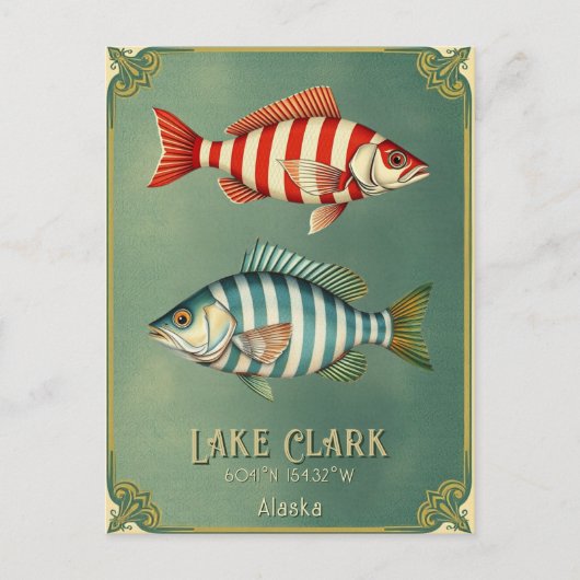 Seen Clark Alaska USA nautischer Fisch Postcard Postkarte (Vorderseite)