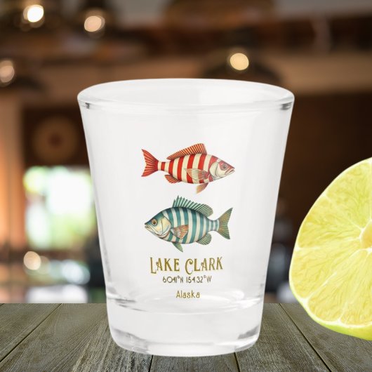 Seen Clark Alaska USA nautischer Fisch Schnapsglas