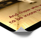 Seen Dancing - Nietzsche Zitat - Kunstdruck Poster (Ecke)