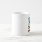 Seen Der Tag Vintage Surfhütte Kunst Kaffeetasse (Mittel)